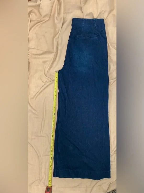 Halara High Waist Wide Leg Denim Pants XL NWT - Picture 5 of 7